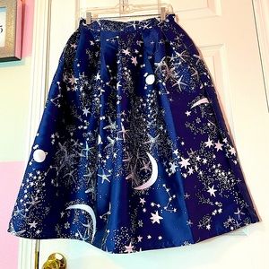 Blue & white Cosmic Skirt